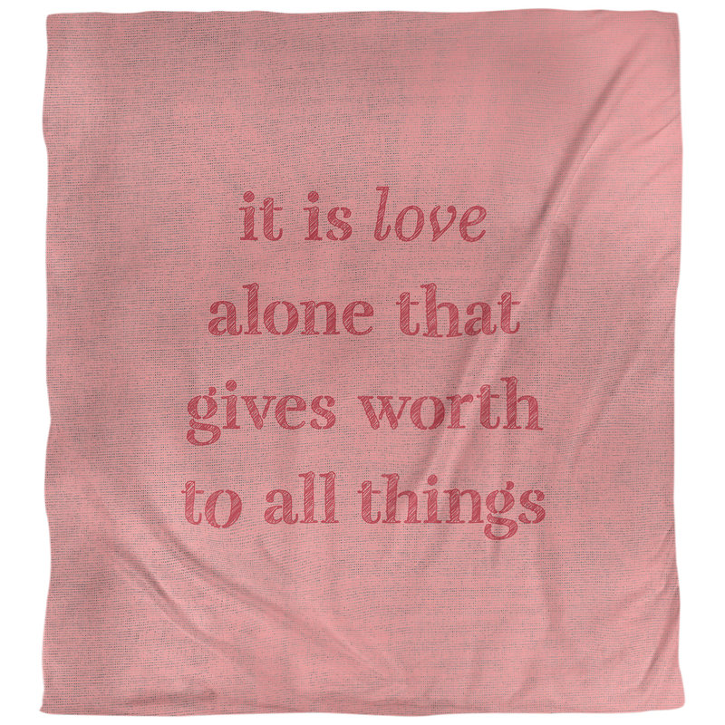 Housse de couette à simple citation inspiration love, Housse de couette pour très grand lit, Rouge