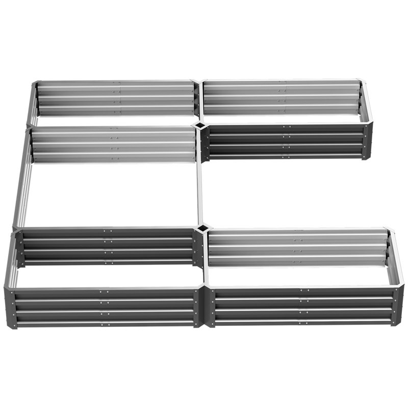 Kidwell Metal Raised Garden Bed, Gray
