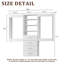 Système de garde-robe modulaire, conception polyvalente et personnalisable pour un rangement et une organisation efficaces-124865262