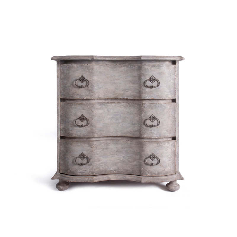 Tosca 3 - Drawer Solid Wood Nightstand