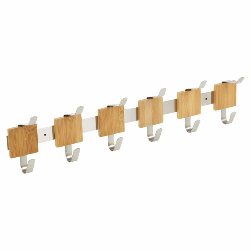 Wall 6 - Hook Wall Mounted Coat Rack