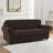 3 Piece Stretch Jacquard Couch Cover, Sofa Slipcover for 2 Cushion Couch, Machine Washable Furniture Protector(Loveseat, Chocolate)-1232154919