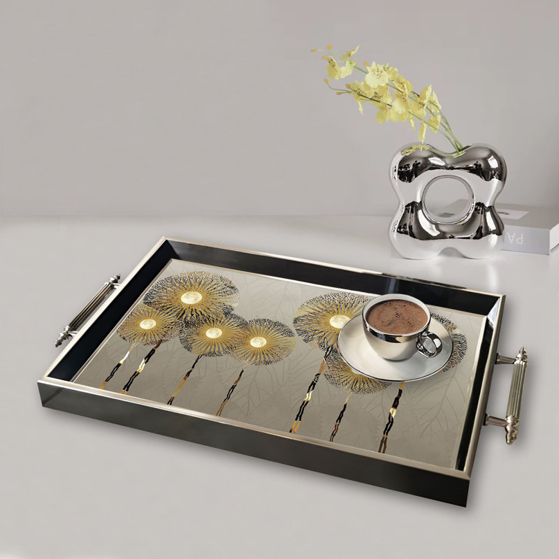 Elegant Glass Tray, 19.7 x 11.4 x 1.4 inches | 100% Durable Glass Construction | Easy to Clean with Damp Cloth | Ideal for Serving, Decorative Display, and Organizing | Stylish Addition to Home Décor