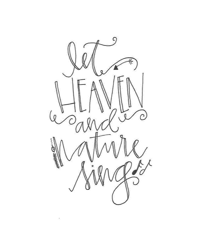 «Let Heaven and Nature Sing Two», H 18 po x l 12 po