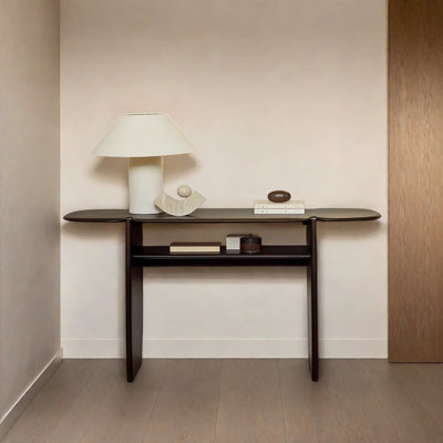 Retro Minimalist Solid Wood Console Table