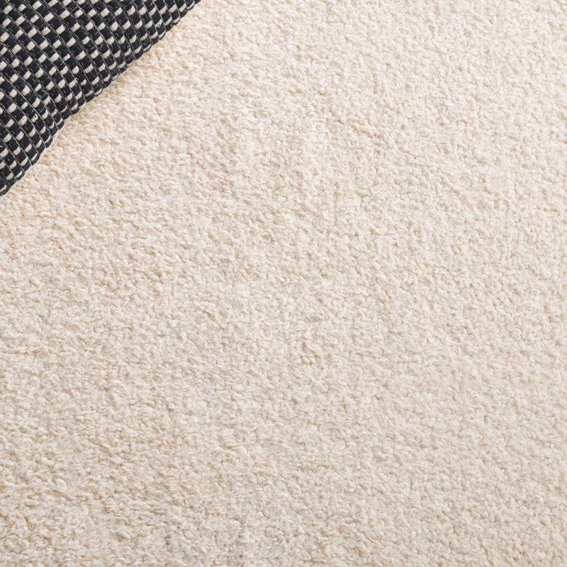 Boucle 100 Performance Machine Washable Solid Color Rug, Rectangle 5' x 7'
