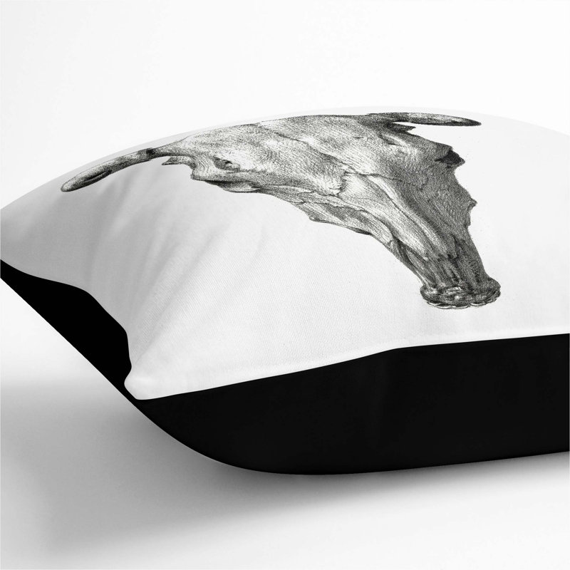 Square Cushion, 55cm H x 55cm W x 20cm D, Black