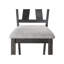 Chaises de salle à manger transitionnelles 2 pièces, gris anthracite blé