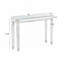 Table basse à plateau argenté avec 4 pieds
