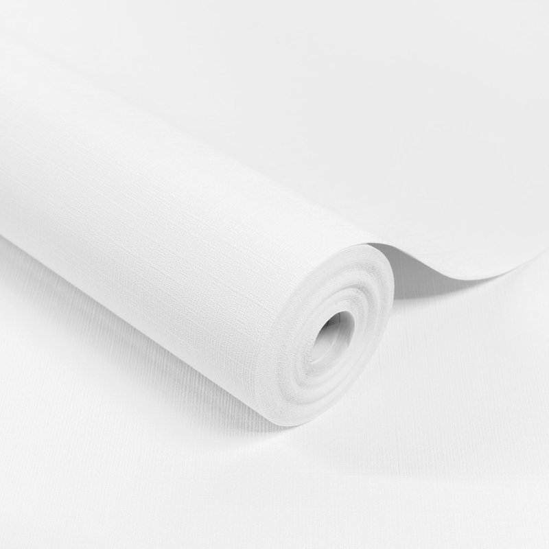 Rouleau de papier peint uni Inia, Blanc