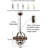 Vitore Chandeliers Industrial Globe Chandelier 3 Light  for Kitchen Island