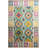 Green Themed Multi-Colored Geometric Shape Patterned Modern Decorative Rug-110020358