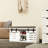 Modern Shoe Storage Bench, 2-Tier Entryway Bench with 2 Sliding Barn Doors & Full Soft Removable Seat Cushion for Entryway, Hallway, Bedroom-White