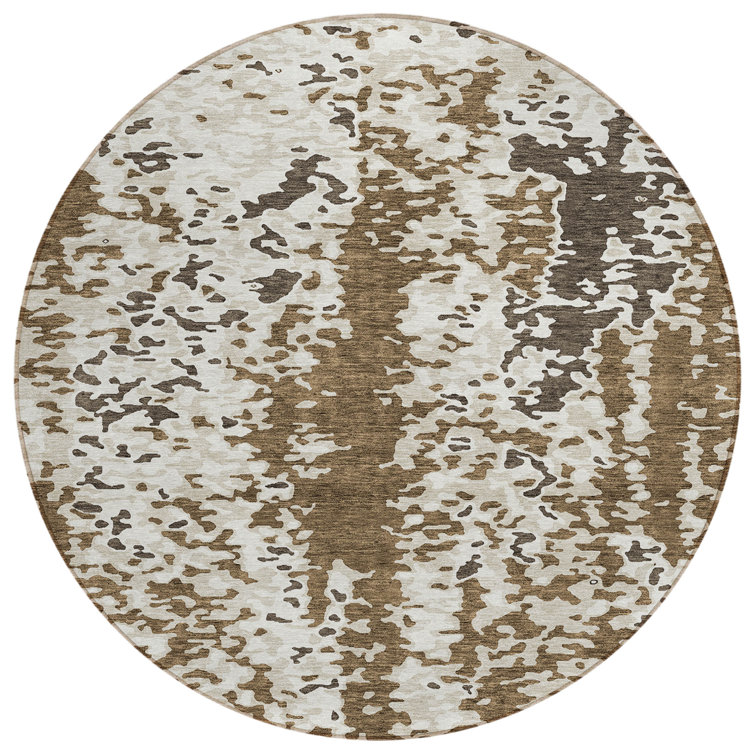 Aleg Washable Abstract Indoor / Outdoor Rug