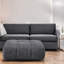 Repose-pieds en chenille gris choisi