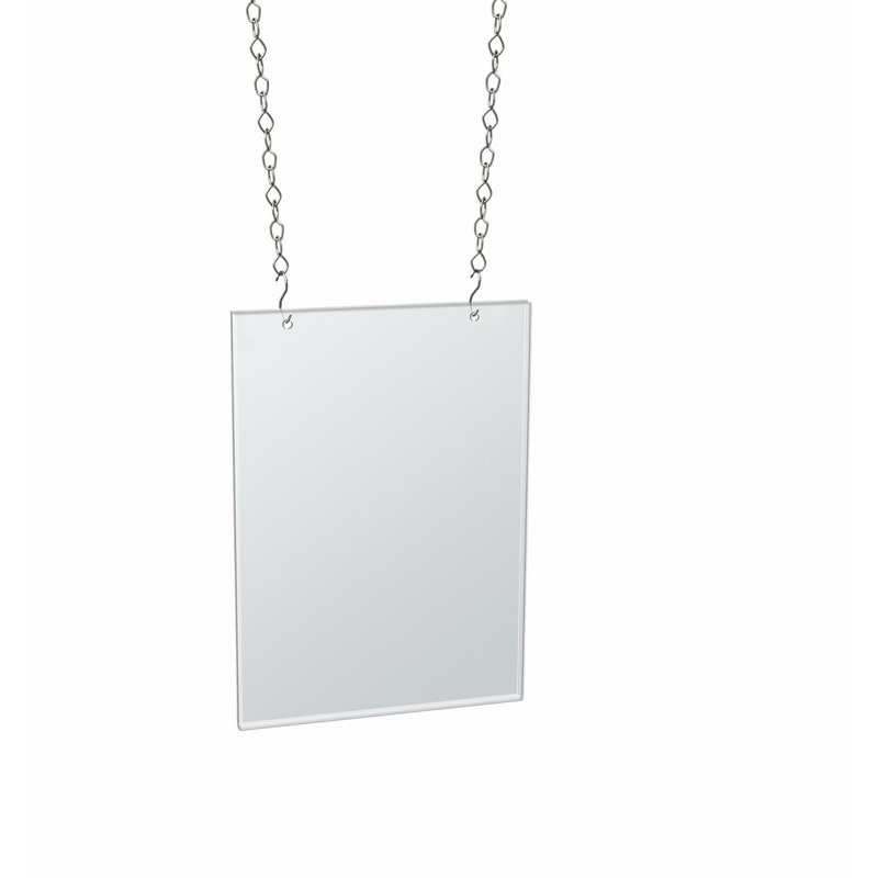 Clear Acrylic 11x8.5 Hanging Wall Sign Holder, 4-Pack