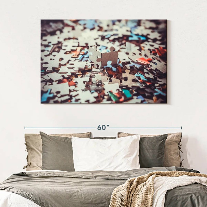 Senne Solving A Puzzle, 32" H x 48" W