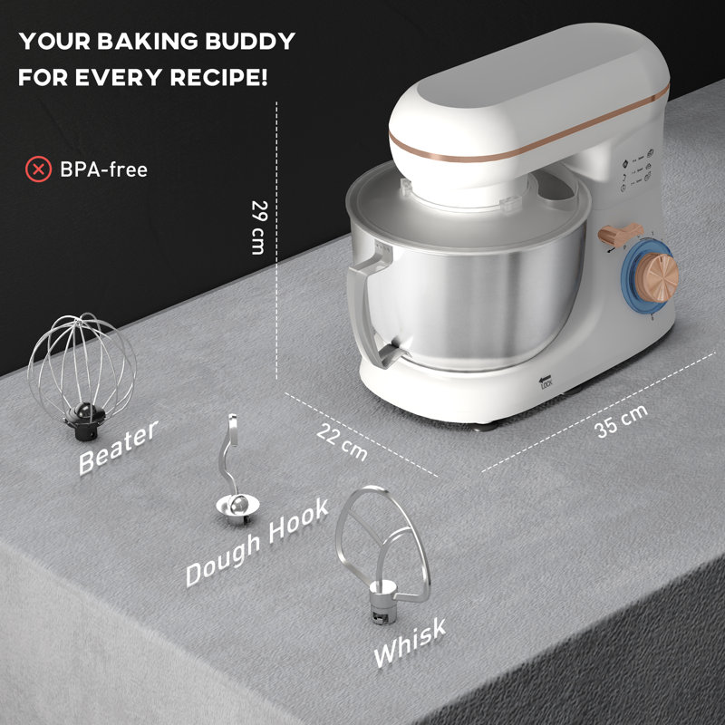HOMCOM 6 Speed 152ml Countertop Blender, White