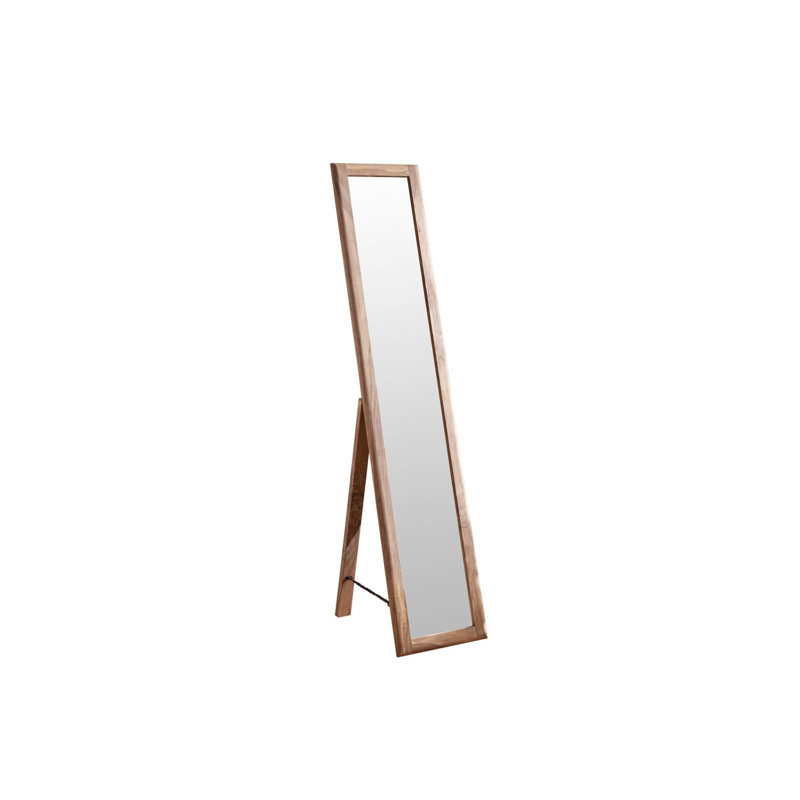 Toronto Wood Floor Mirror, Smoked Cherry