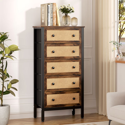 Annejet 62 cm W Chest of 5 Drawers