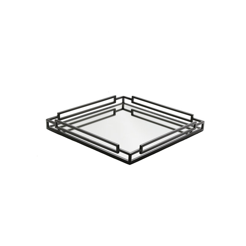 Najiyyah Glass Tray, Black
