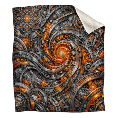 Intricate Spiral Machinery Blankets