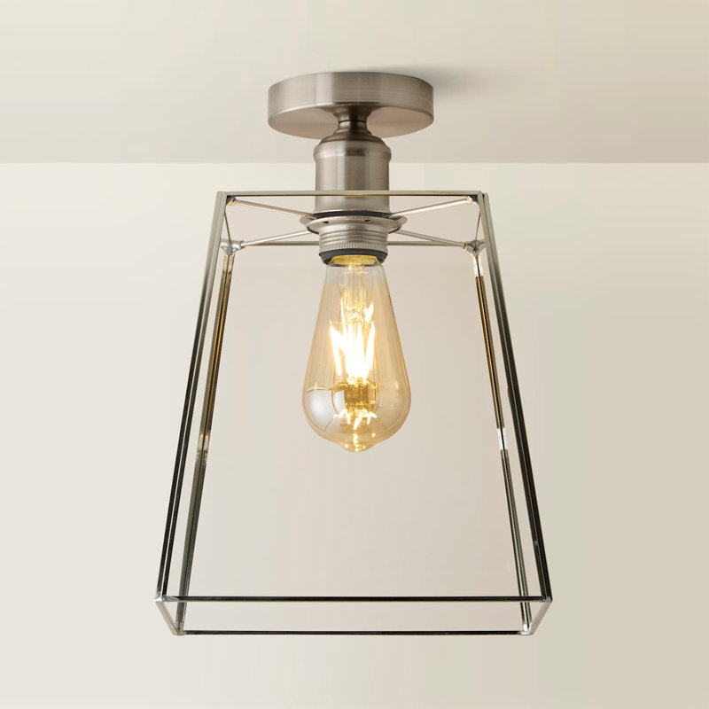 Glass Flush Mount, Brushed Nickel