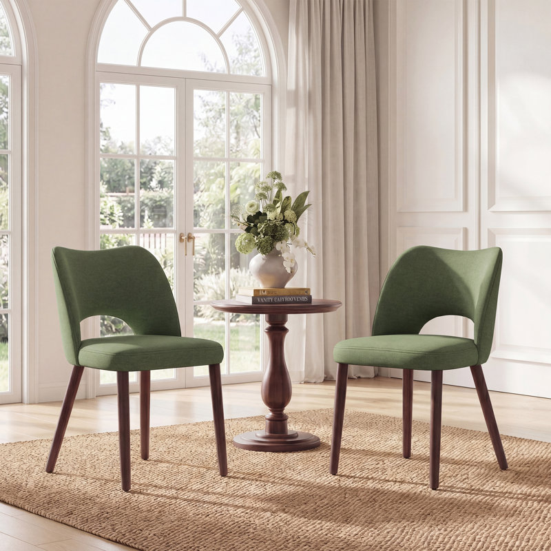 Upholstered Dining Chair, Green