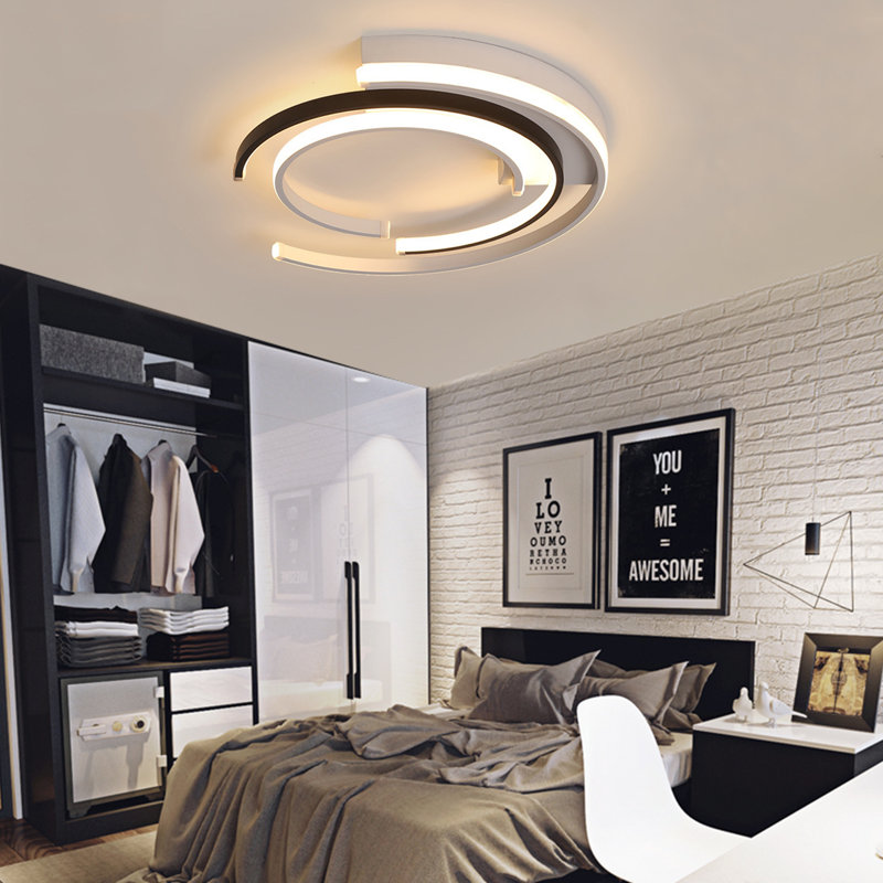 Pinard 19.7" Modern Round LED Acrylic Ceiling Light, Warm Light (3000K)