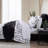 Mainline White/Black Microfiber Reversible Comforter Set-85581400