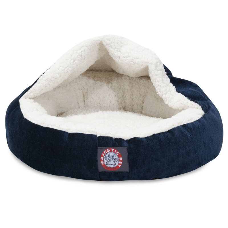 Lit pour chat rond/ovale, Bleu marine Villa