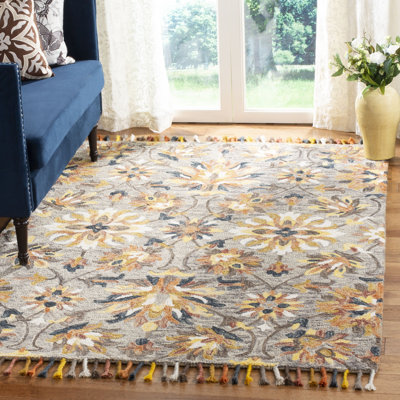 Edvardo Hand Tufted Wool Floral Rug