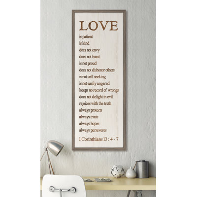 « love is », art textuel encadré