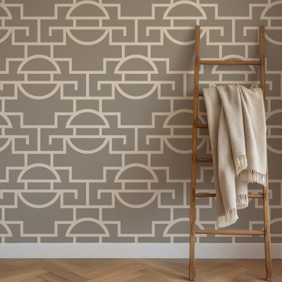 Papier peint rétro taupe