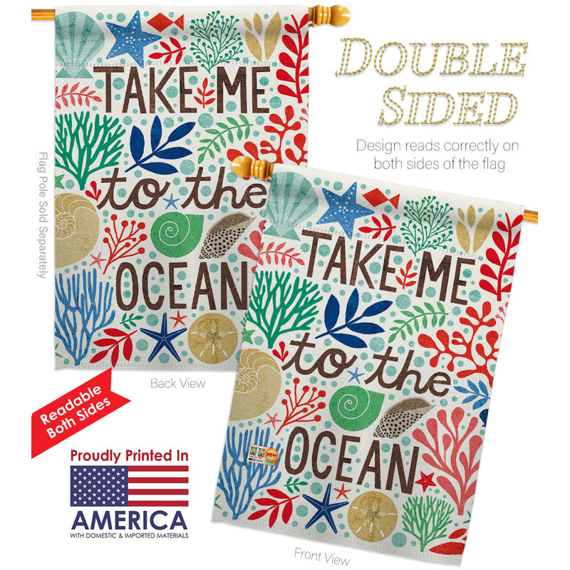 Double Sided 40'' H x 28'' W Polyester House Flag