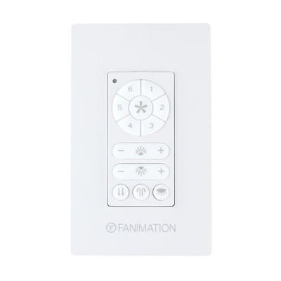 Ceiling Fan Wall Control - 6 Speed DC Motor Fan And Uplight/Downlight - White