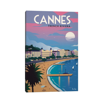 Cannes par Ideastorm Studios - Estampe numérique sur toile tendue avec châssis