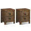 Table de chevet 2 tiroirs Humes