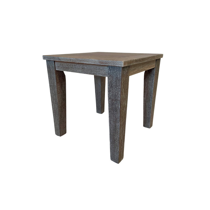 Parksdale Rectangular Eucalyptus Outdoor Side Table , 20'' in. W 20'' in. D