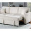 Canapé modulaire moderne en velours côtelé beige avec méridienne réversible, rangement secret et oreillers convertibles-782784189