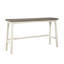 Table bistro et tabourets de style transitionnel en bois massif - fini café blanc pour la salle à manger