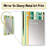 Atai Jungle Green And Yellow Striped Pattern - striped  Decorative Wall Mirror, Striped, Abstract Large Mirror, Printed Metal Art-2006803086
