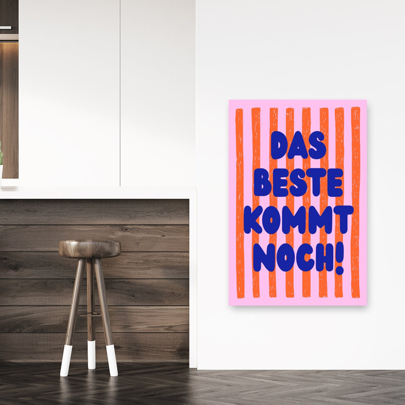 Impression d'art mural allemand moderne et audacieux, 48" H x 32" W