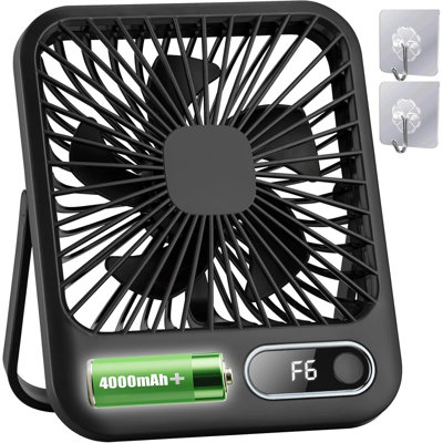 Ventilateur de voyage portable Summer Summer avec batterie 4000Mah, USB Re ...