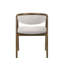 Chaise d'appoint en chenille et noyer Delina