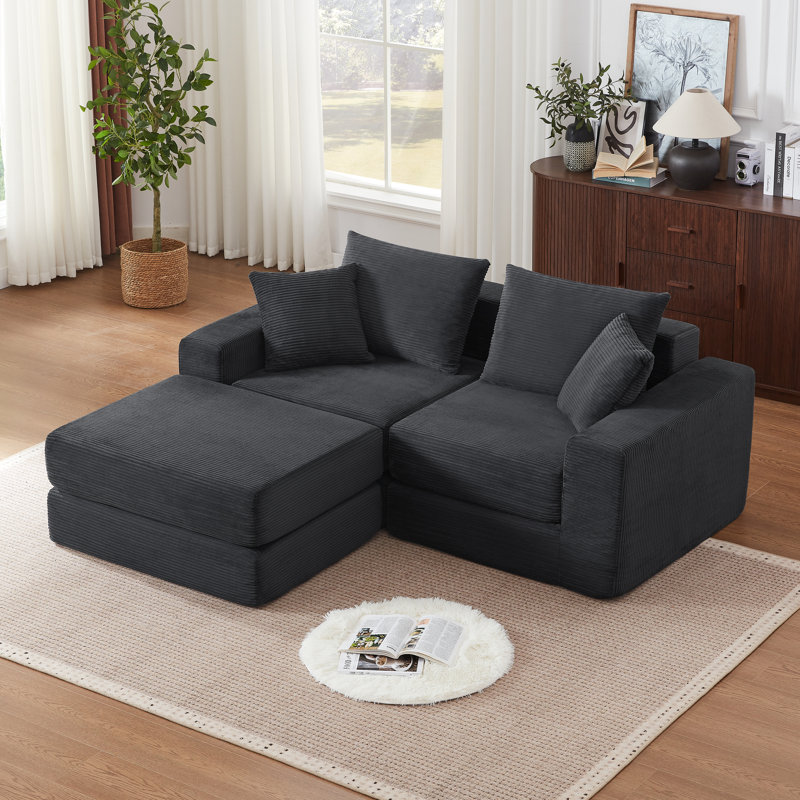 Canapé modulaire modulaire Loveaeat Cloud, Gris foncé