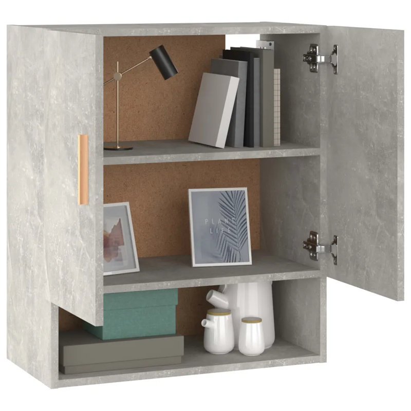 Kamyrah Wall Bathroom Storage, Concrete Grey