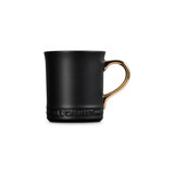 Le Creuset Stoneware Mug With Gold Metallic Handle, 14 Oz.