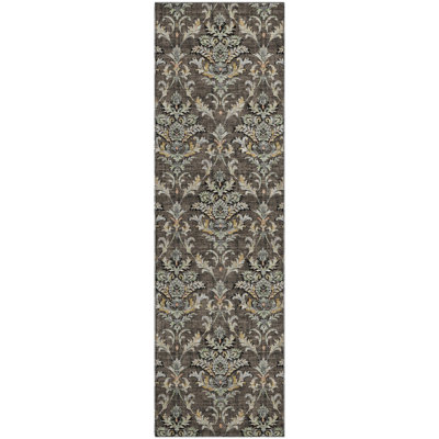 Premium Machine Washable Mayfield AMF2325 Damask Rug