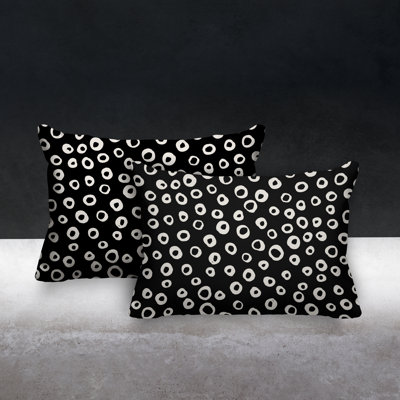 Polka Dots Outdoor Reversible Throw Pillow